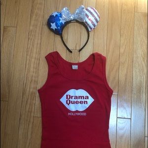 waistcoat red and hair band   Mickey Mouse,so cute